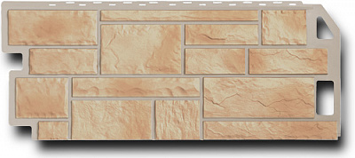 Фасадная панель FINEBER Natur Камень Бежевый 1137*470 фото Центр Металлокровли