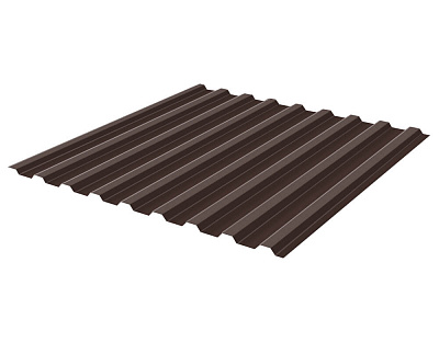 Профнастил НС-20 (МП 20) RAL8017 Шоколад 1150(1100)мм 0,50мм ГОСТ Стальной Бархат