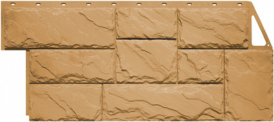 Фасадная панель FINEBER Камень Крупный песочный 1080*452 фото Центр Металлокровли