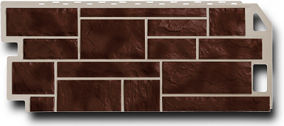 Фасадная панель FINEBER Natur Камень Коричневый 1137х470 фото Центр Металлокровли
