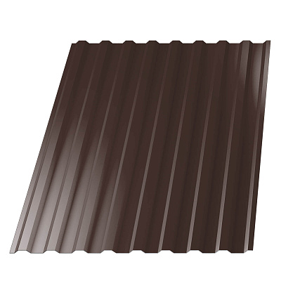 Профнастил НС-20 (МП 20) RAL8017 Шоколад 1150(1100)мм 0,45мм двусторонний