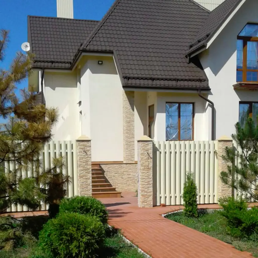 Фото 8 забор штакетник полукруглый RAL9003 Белый двусторонний