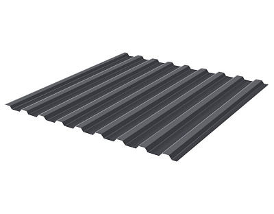 Профнастил НС-20 (МП 20) RAL7024 Серый Графит 1150(1100)мм 0,50мм ГОСТ Стальной Бархат