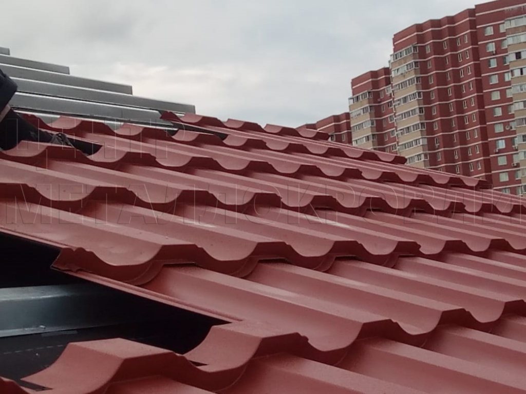 Металлочерепица Геркулес 8004 терракотовый Стальной Бархат от Центра Металлокровли в Семее Металлочерепица Геркулес 8004 терракотовый Стальной Бархат от Центра Металлокровли в Семее