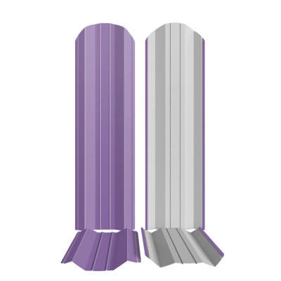 Штакетник металлический ЭКО М-образный 95мм RAL4005 Сиреневый фото профиля