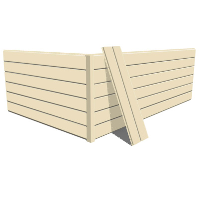 Фото сайдинга металлического (металлосайдинга) Евро-Брус под брус RAL1015 Слоновая кость для фасада дома