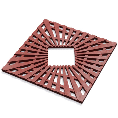 Приствольная решетка ПП ZKING ATMOSPHERE 1200х1200мм Красная 2